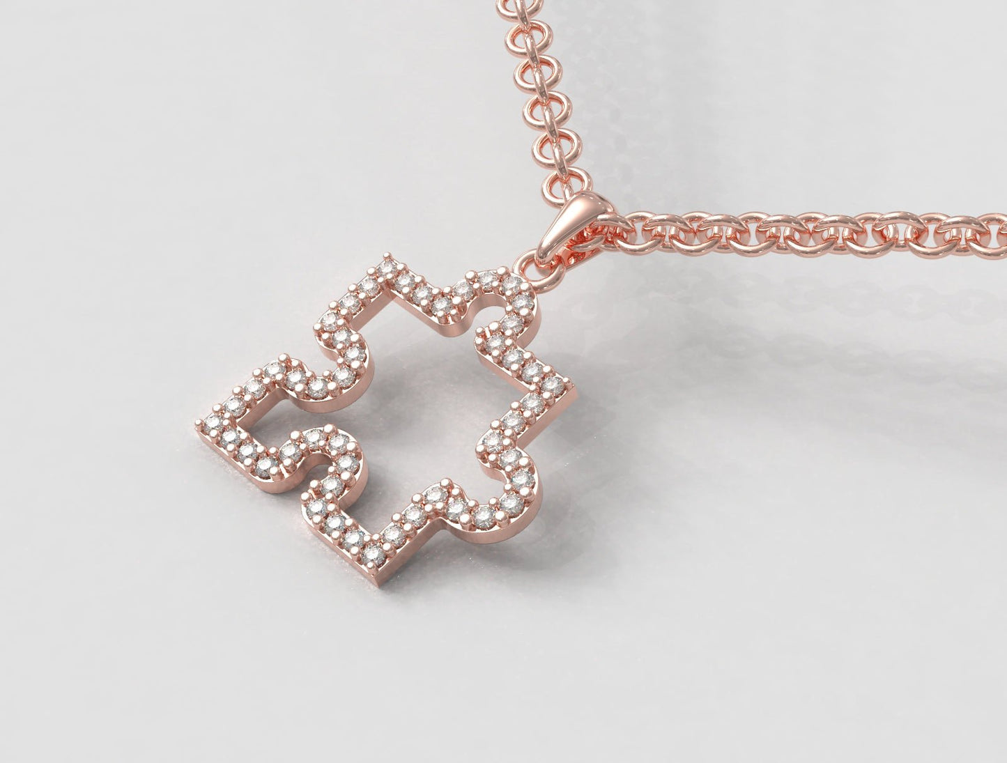 9ct Gold Diamond Puzzle Pendant – Solid Gold - Fuegold Jewellery