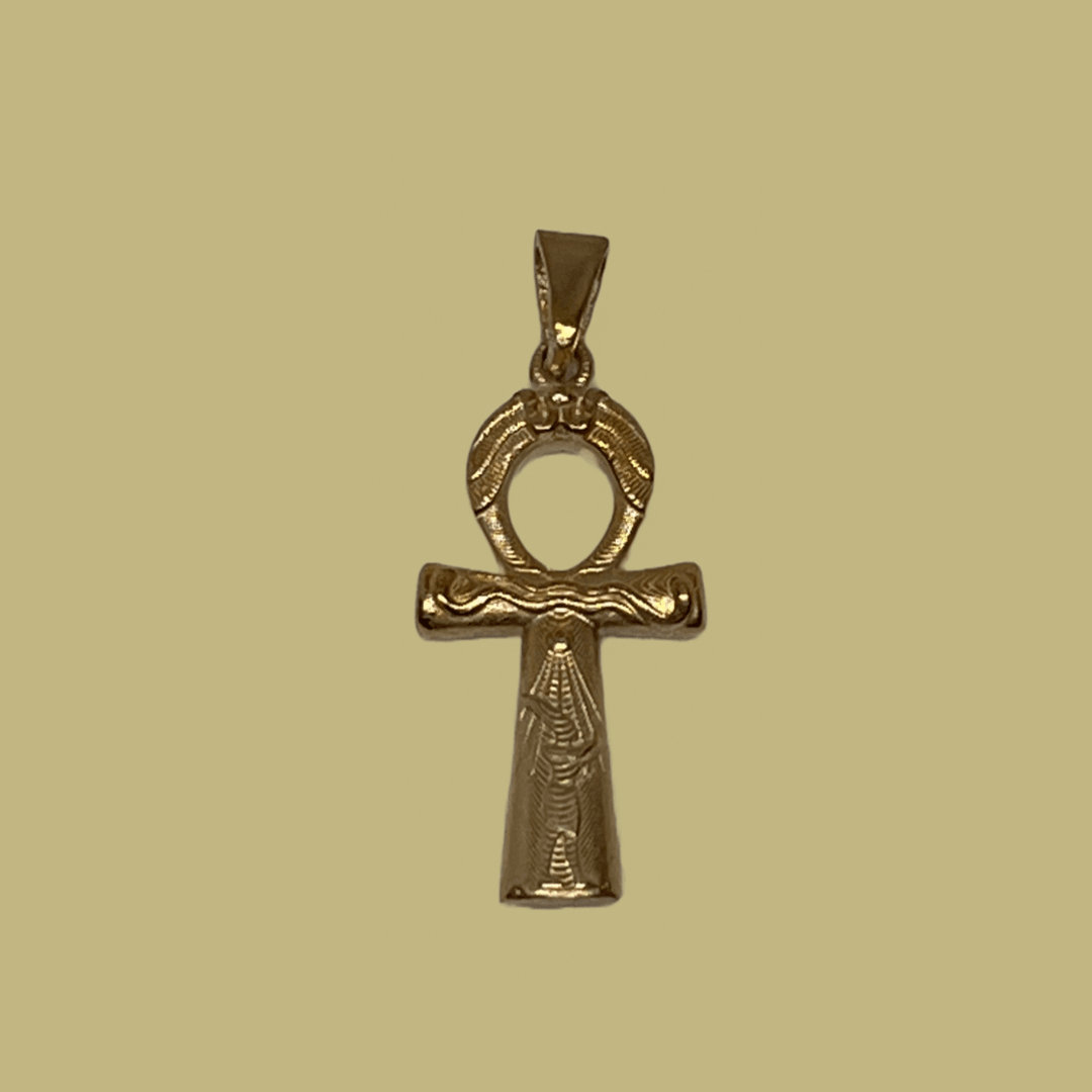 9ct Solid Gold Ankh Pendant - Fuegold Jewellery