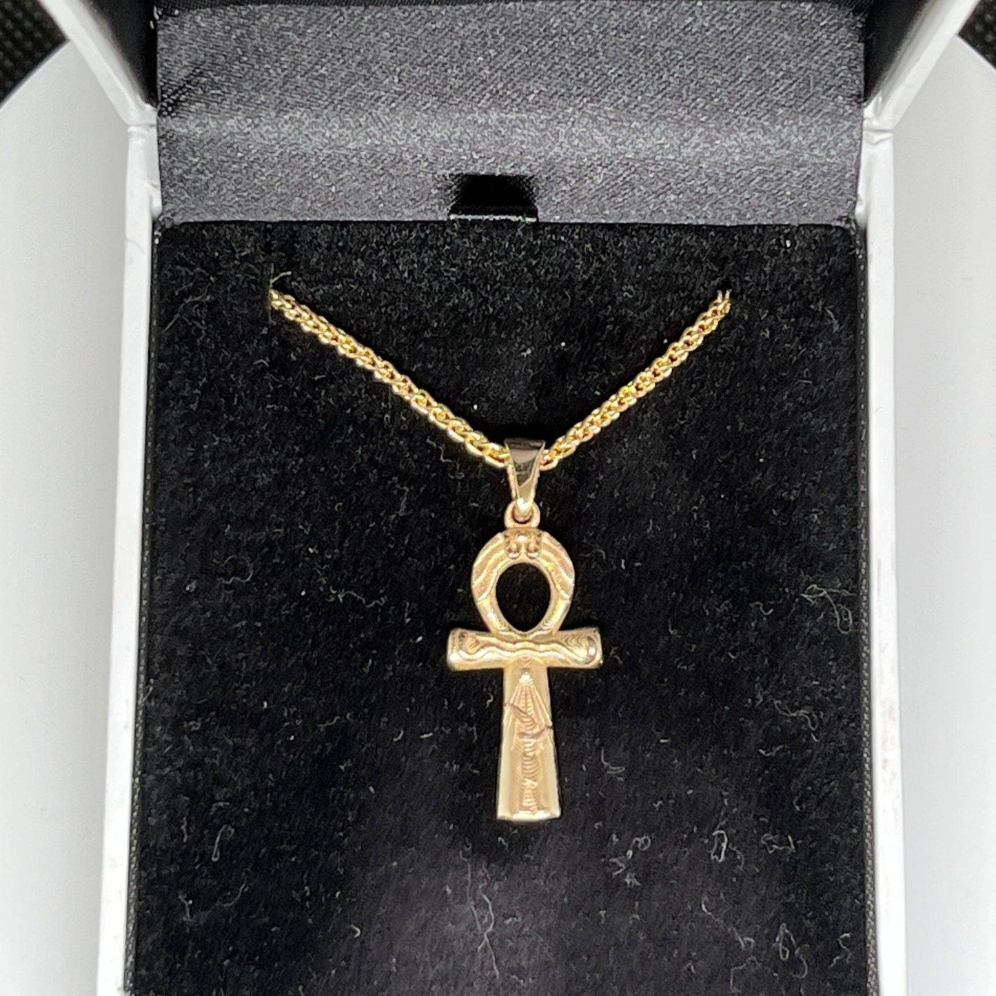 9ct Solid Gold Ankh Pendant - Fuegold Jewellery
