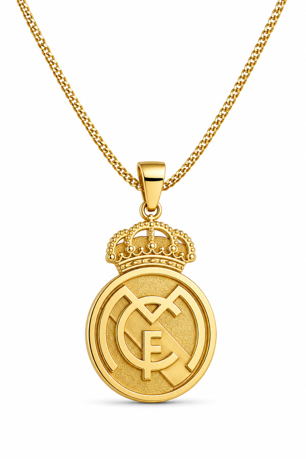 9ct Gold Real Madrid Inspired Football Pendant | Solid Gold