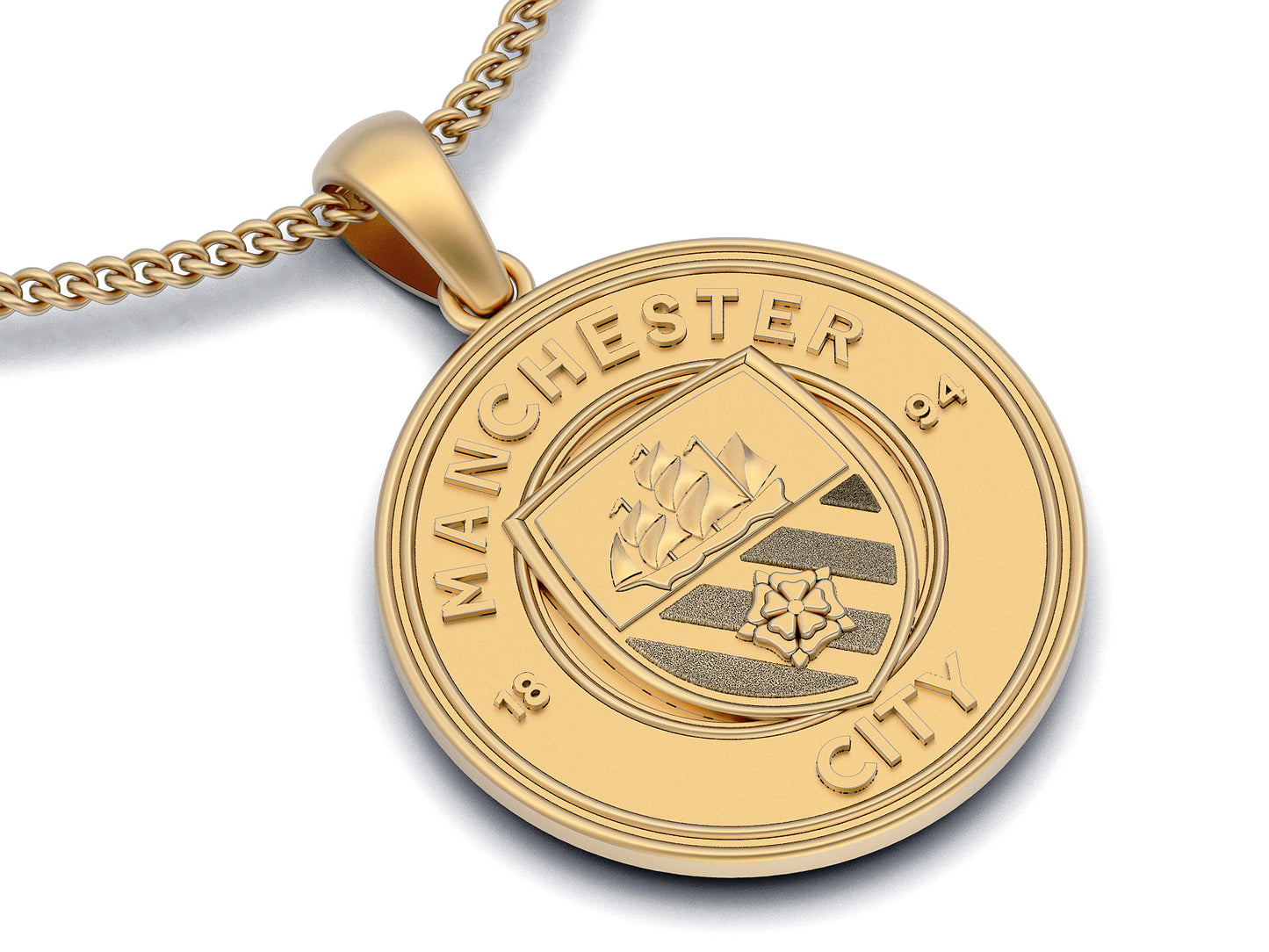 9ct Gold Manchester City Pendant