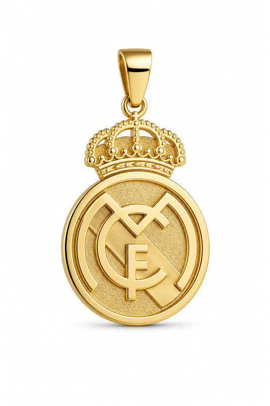 9ct Gold Real Madrid Inspired Football Pendant | Solid Gold - Fuegold Jewellery
