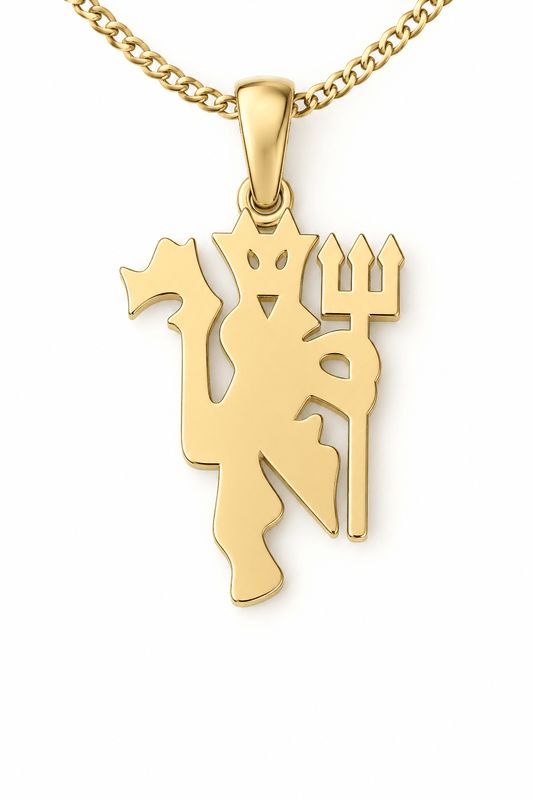 9ct Gold Red Devil Inspired Pendant - Fuegold Jewellery
