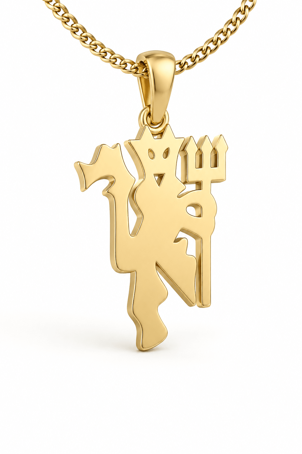 9ct Gold Red Devil Inspired Pendant - Fuegold Jewellery