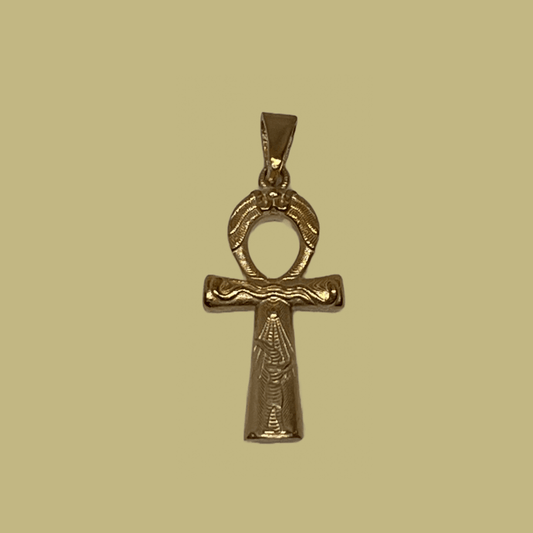 9ct Solid Gold Ankh Pendant - Fuegold Jewellery