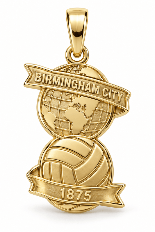 9ct Solid Gold Birmingham City FC Pendant - Fuegold Jewellery
