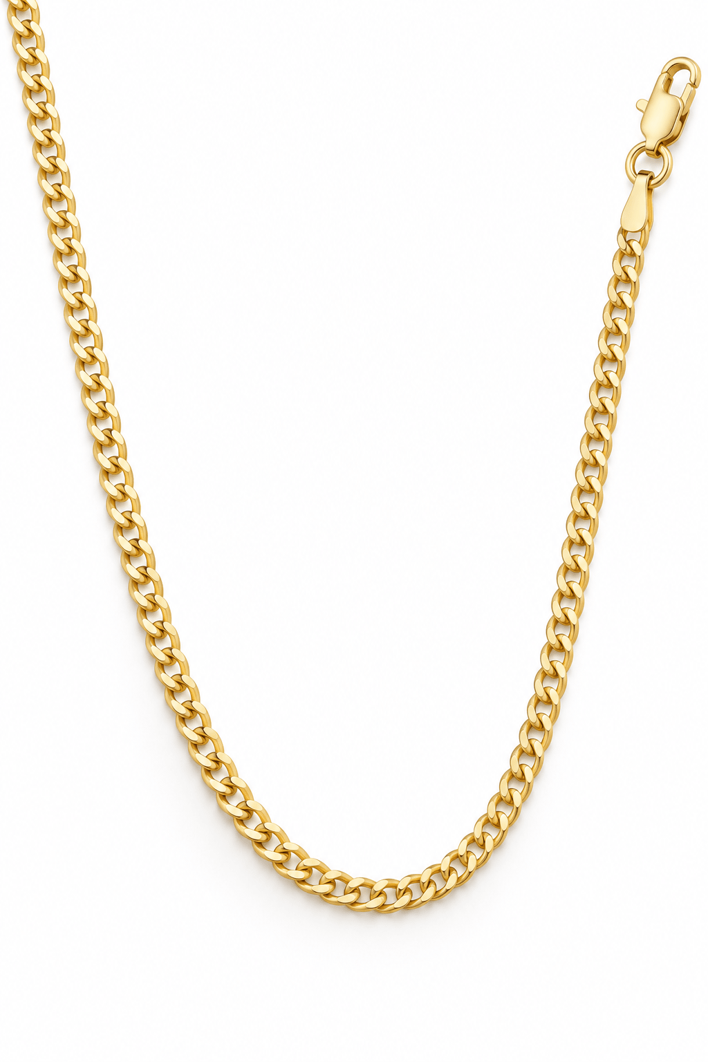 9ct Solid Gold Classic Curb Chain 2.5mm - Fuegold Jewellery