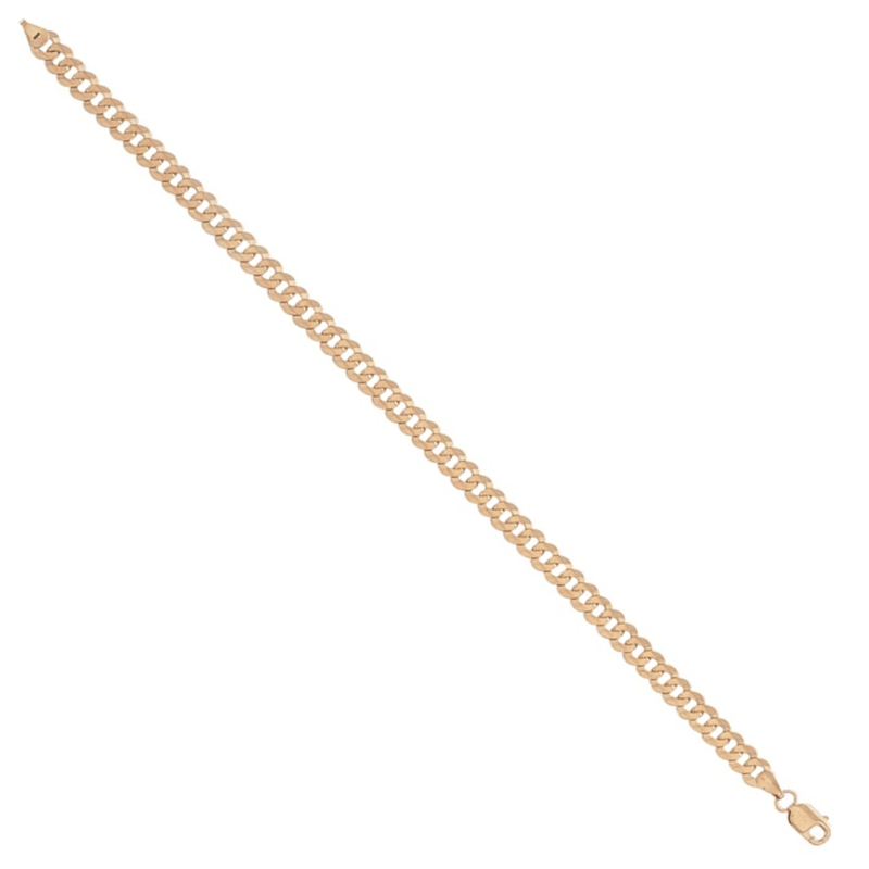 9ct Solid Gold Curb Men’s Bracelet 4.5mm – 8.5 Inch - Fuegold Jewellery