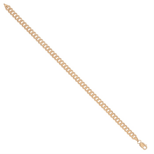 9ct Solid Gold Curb Men’s Bracelet 4.5mm – 8.5 Inch - Fuegold Jewellery