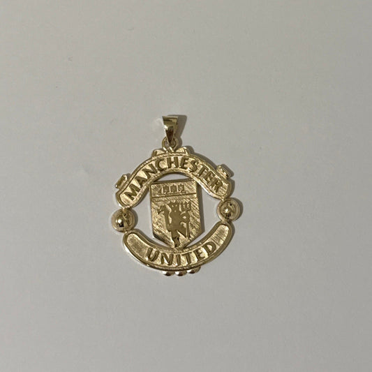 9ct Solid Gold Manchester United Pendant - Fuegold Jewellery