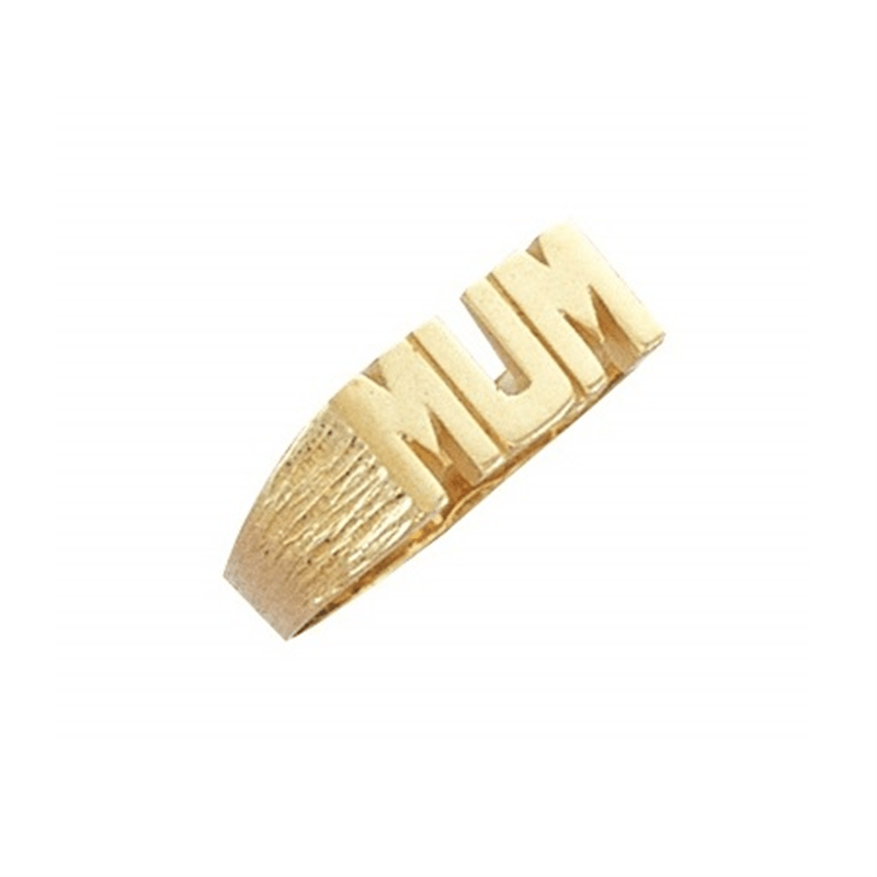 9ct Yellow Gold Mum Ring - Fuegold Jewellery