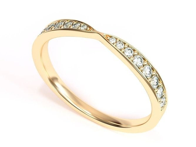 Bead-set Diamond Ring