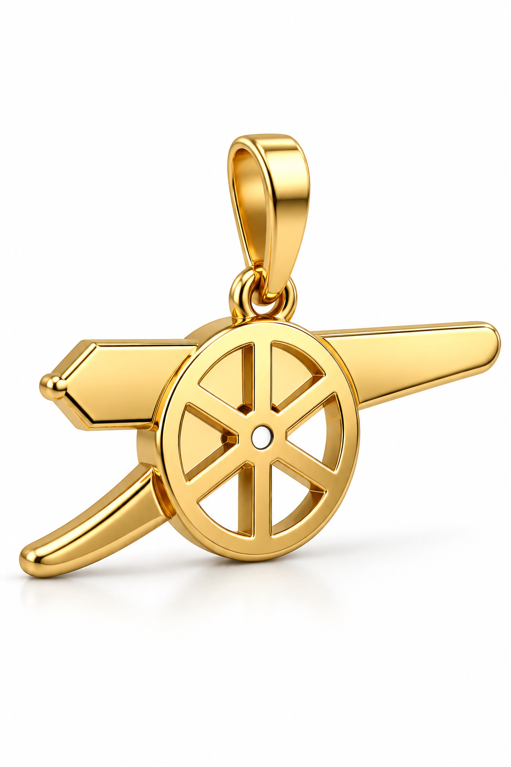 9ct Gold Arsenal Cannon Pendant – Solid Gold Football Pendant