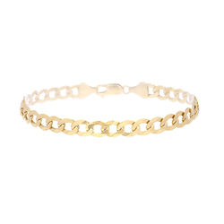 9ct Gold 6mm Flat Curb Bracelet