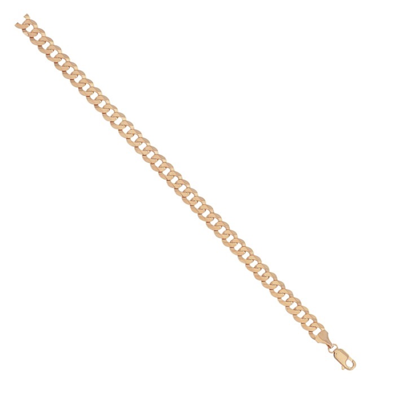9ct Gold 6mm Flat Curb Bracelet