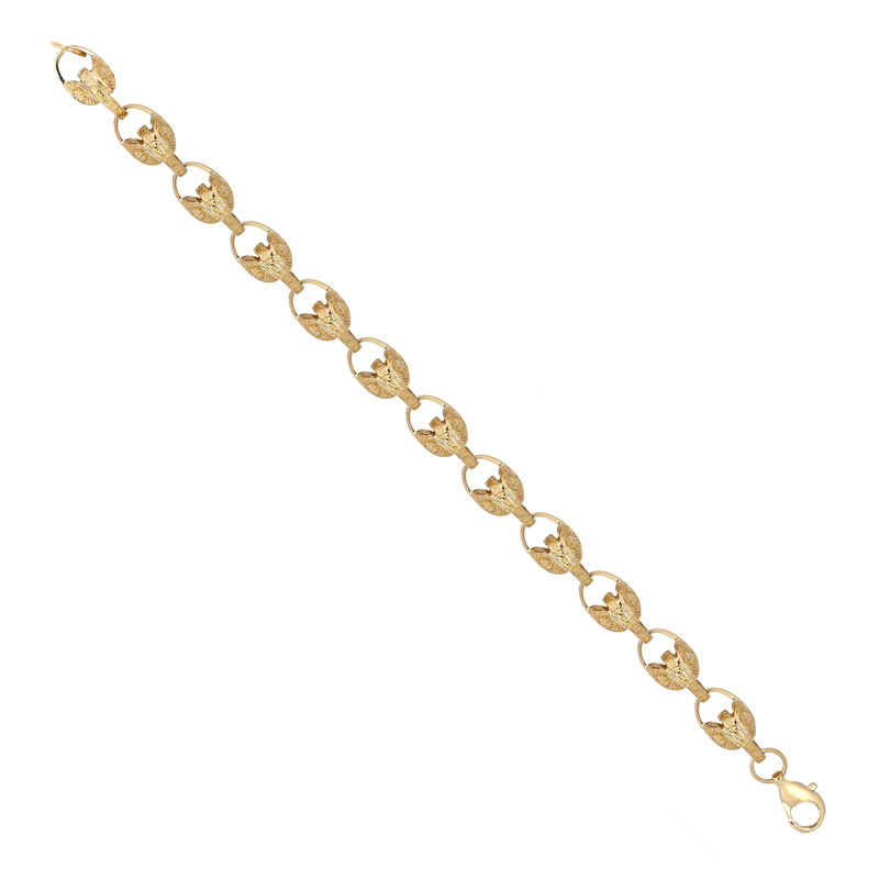 9ct Gold Tulip Link Chain – 11mm Solid Yellow Gold Necklace