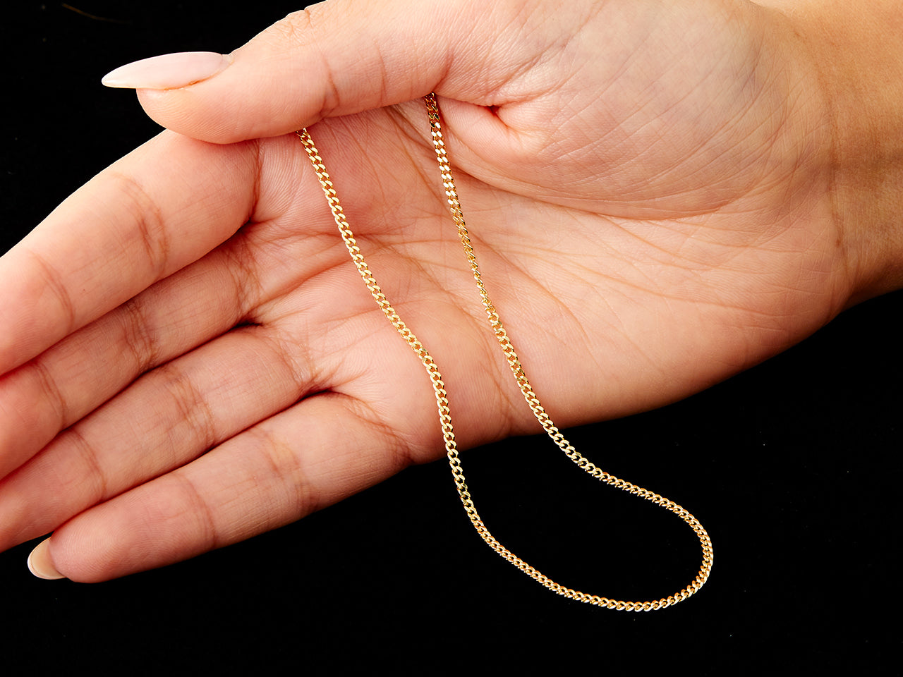 9ct Yellow Gold 1.8mm Curb Chain – Solid Gold Chain