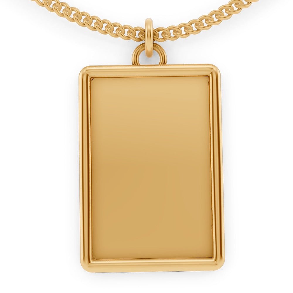 Custom Engraved Photo Pendant – 9ct/18ct Solid Gold - Fuegold Jewellery