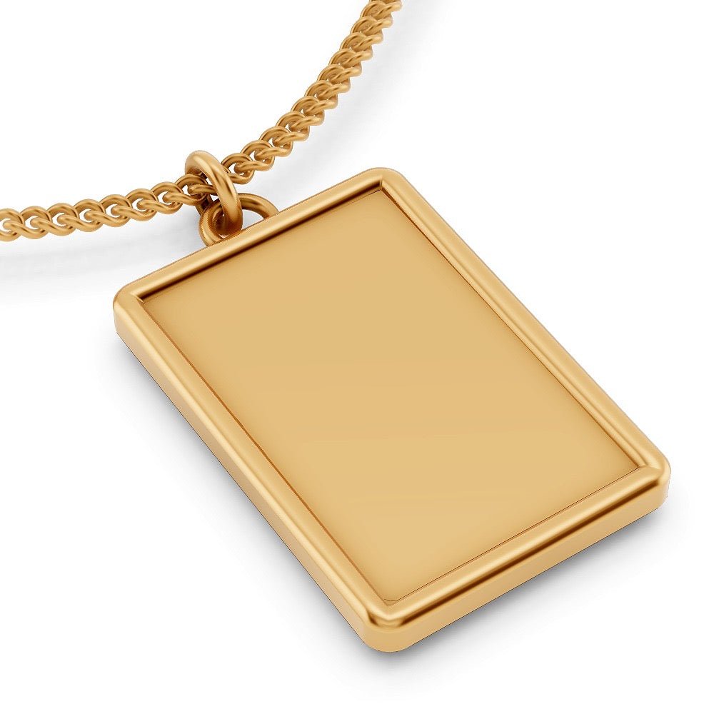 Custom Engraved Photo Pendant – 9ct/18ct Solid Gold - Fuegold Jewellery
