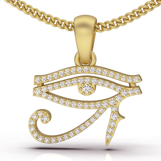 9ct Gold Diamond Eye of Horus